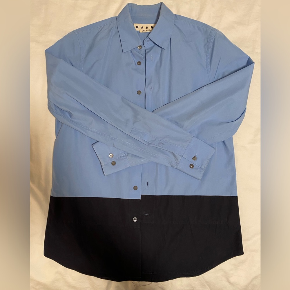 Marni Casual Shirt in Blue and Black